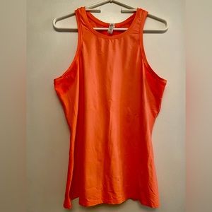 Under Armor heat gear fitted tank top
color: neon orange size large